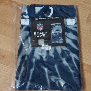 NFL Patriots Blue and White Beach Towel